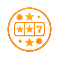bet 888 round orange slot machine logo